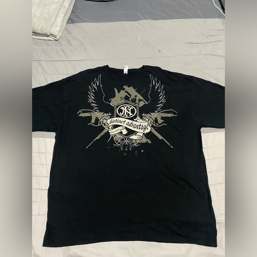 Black and grey graphic tee